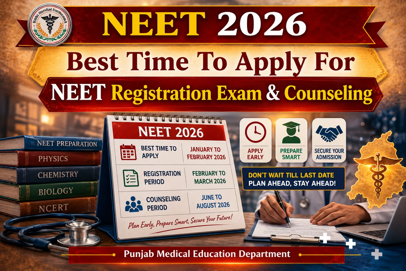 NEET 2026 : Best Time To Apply For NEET Registration Exam & Counseling